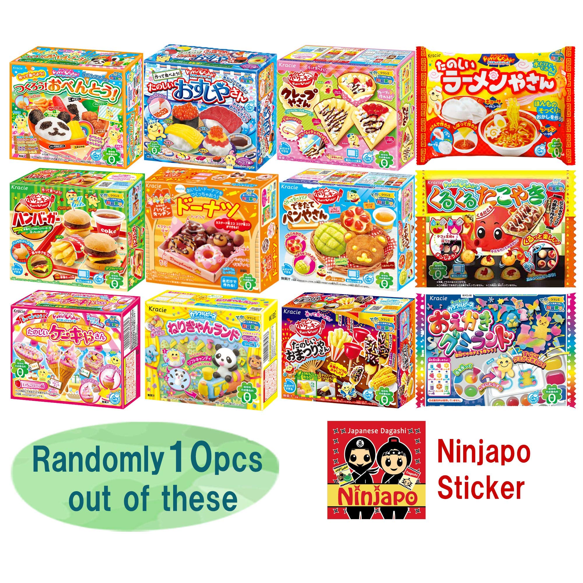 Kracie Popin' Cookin' Series Randomly 10pcs Selection Assortment